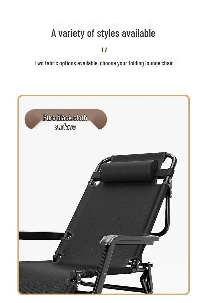 Portable Folding Lounge Chair Bed for Office, Naps, Camping, and Relaxation