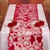 Runner da Tavola a Forma di Cuore in Pizzo per San Valentino Runner da Tavola Rosso Copertura per Anniversario Matrimonio Tappetini per Tavolo da Cucina e Sala da Pranzo