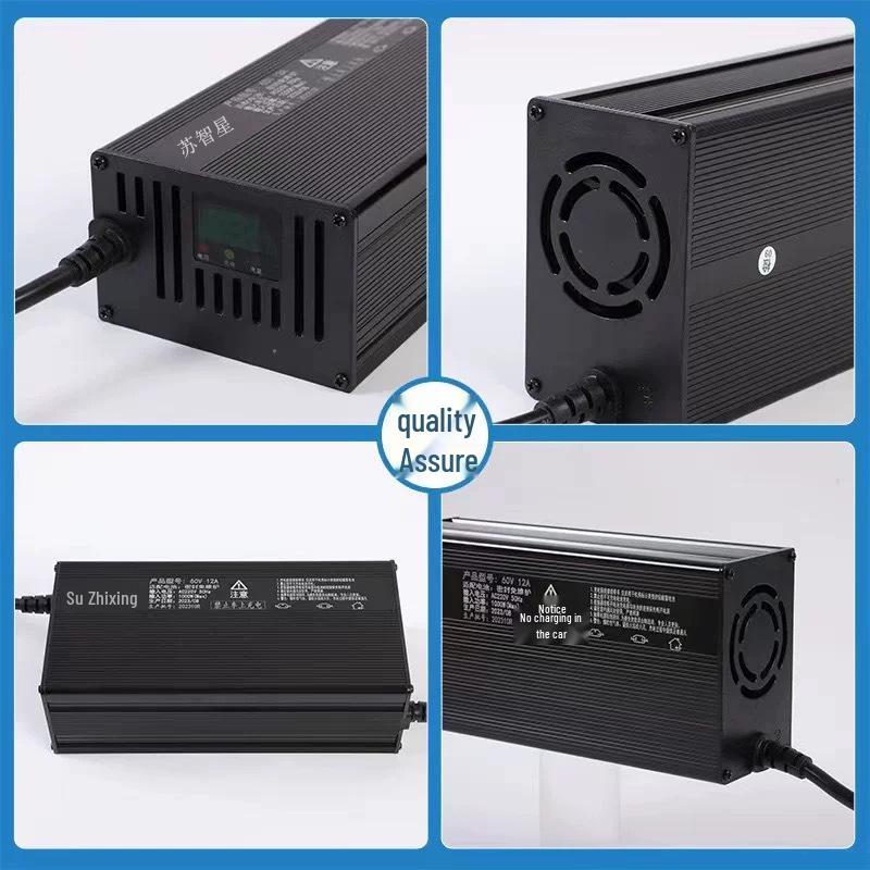 60V15A Lithium Charger, 17 Series, 71.4V/67.2V/73V, High Power Aluminum Shell for Fast Charging