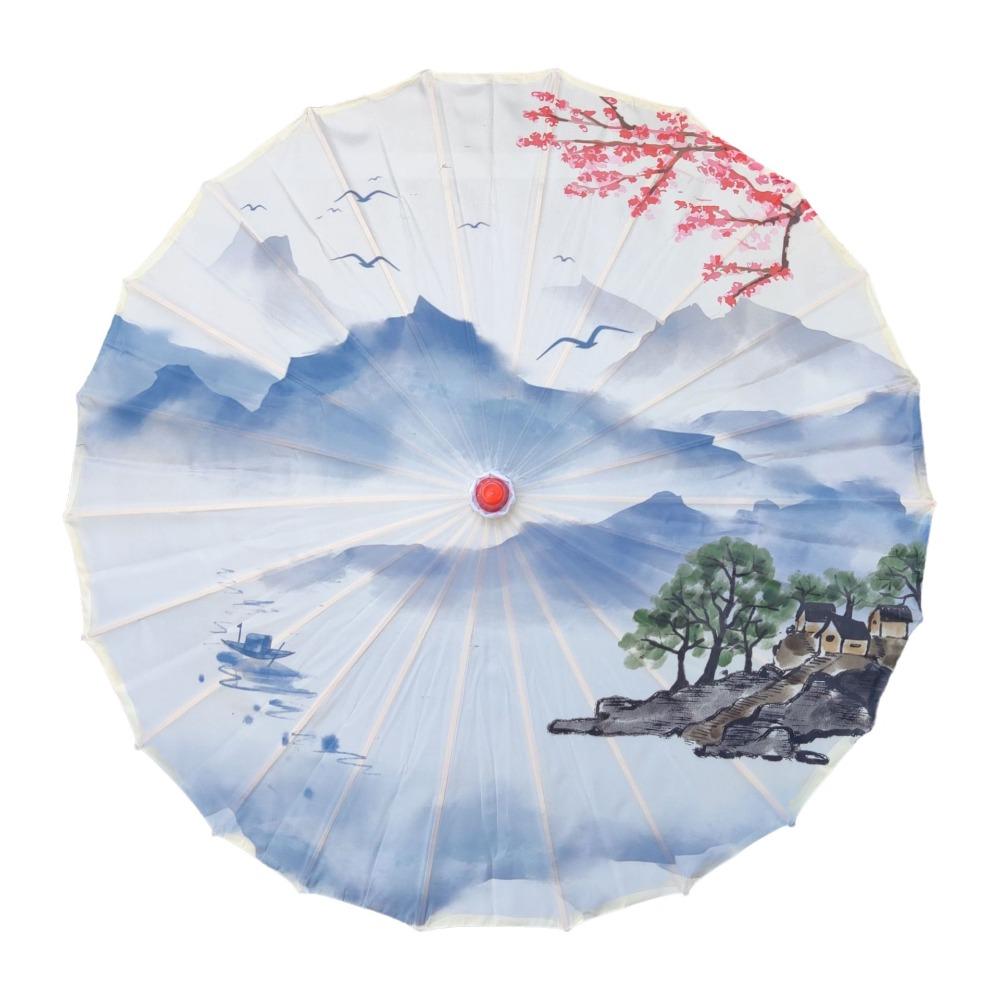 70 Cm Silk Cloth Women Umbrella Chinese Style Chinese Oil Paper Umbrella  Photograph Prop
