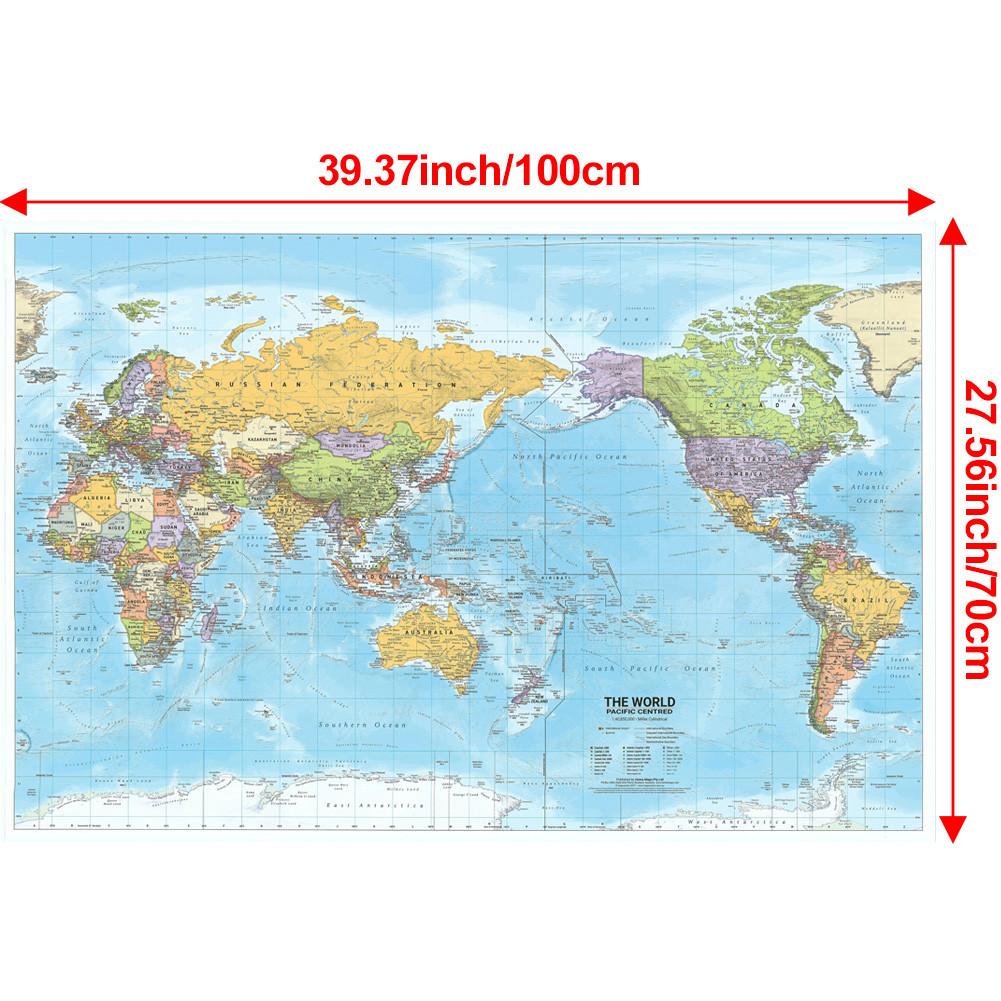 English Map Background World Map Political Distribution 2012 Year Wall Hanging Poster Decor Travel/Educational Supplies