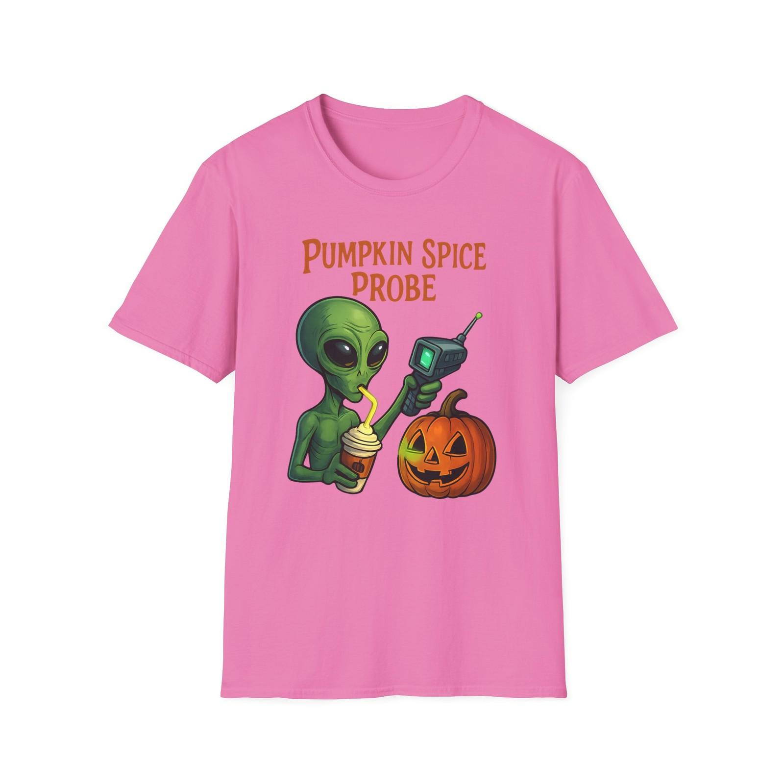 Unisex Softstyle T-Shirt Mens Womens Tees Top Cozy Alien Pumpkin Spice Latte Halloween Tee M