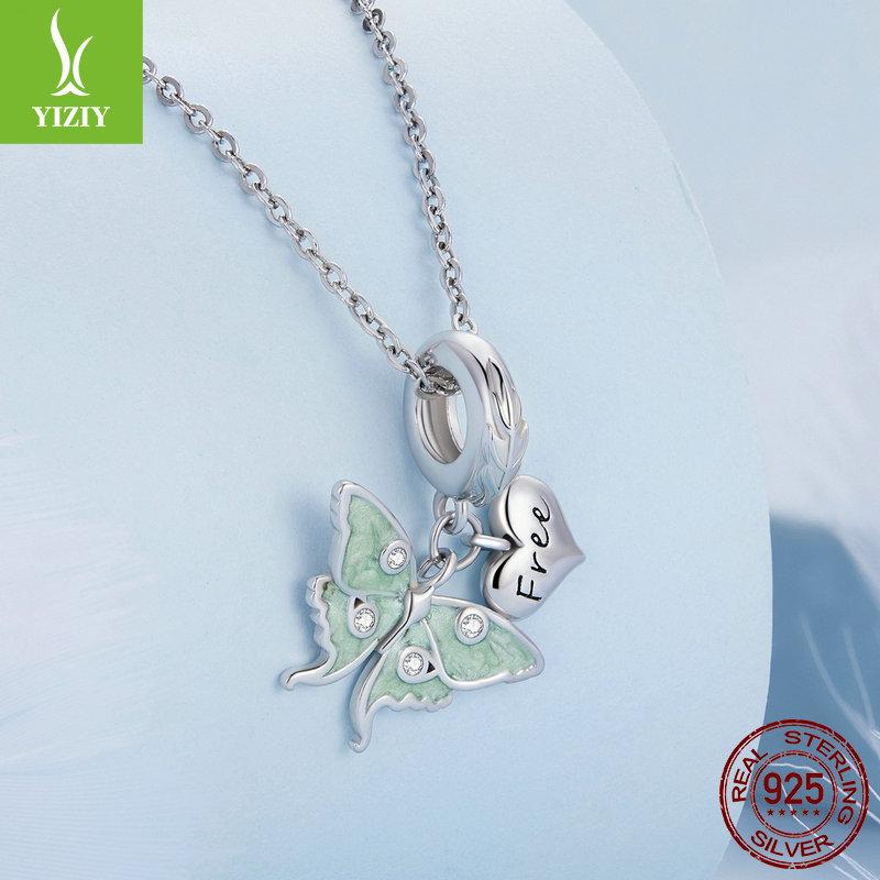 Wizard Of Oz Diy Bracelet Beaded Accessories, Fresh Natural Mint Green S925 Sterling Silver Pendant