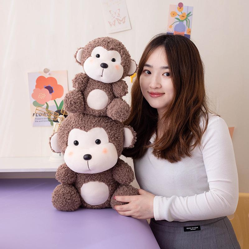New Product Obedient Doll Cute Hippo Monkey Animal Plush Toy Monkey Cloth Doll for Children Holiday Gifts