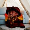 Coperta stampata a tema horror di Halloween - Perfetta per divano, letto, viaggi e uso all'aperto | Lavabile in lavatrice, accogliente e resistente.