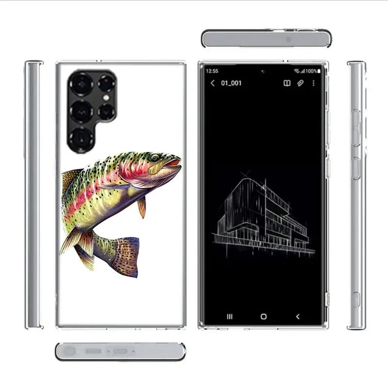 Forellenfischerei Coque Für Samsung S23 S22 Ultra S24 FE S25 Edge Telefon Galaxy S21 S20 FE S10 Plus Hülle Luxus Abdeckung Silikon F
