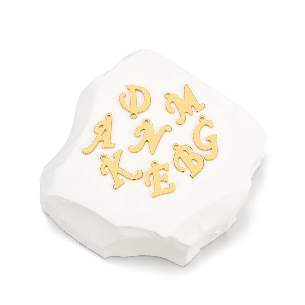 30pcs Stainless Steel A-Z 26 Cursive Font Letter Pendant Alphabet Charms Necklace Pendant DIY Jewelry Bracelet Making Earrings
