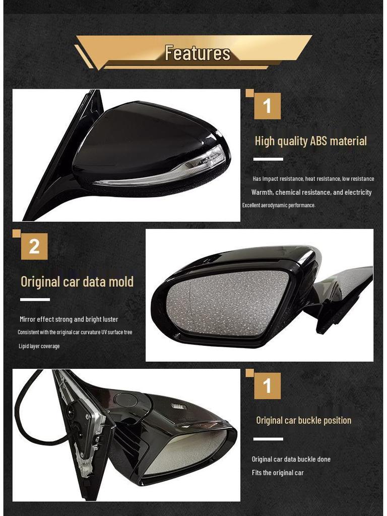 Mercedes-Benz S-Class W222 Rearview Mirror Assembly for S400, 450, 500, 600 - Left & Right Reflectors