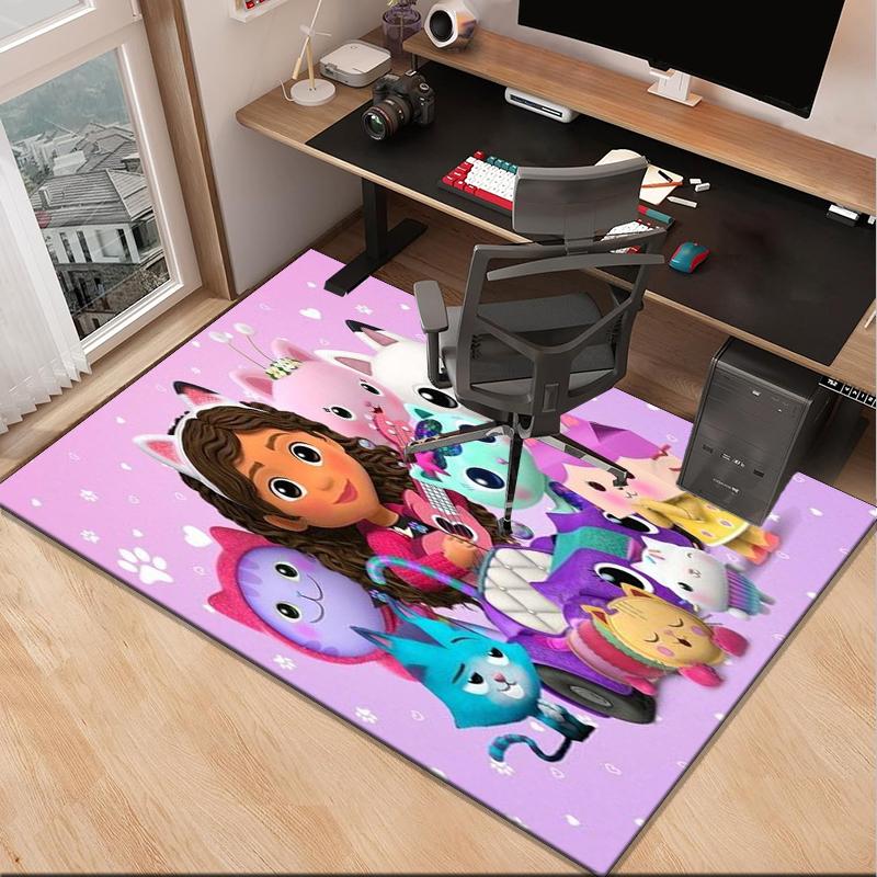 Colorful Friends Dollhouse Office Rug Chair Mat, Game Carpet, Suitable for Front Door, Bedroom, Living Room, Desk, Holiday Gift