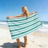1pc ultra-fine fiber colored striped beach towel, water party, swimming absorbent beach towel