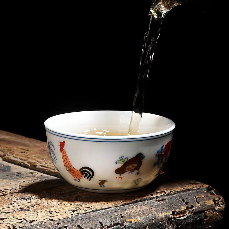Dehua Ceramic Teacup Chicken Pot Cup Master Cup Tea Tasting Tea Set Personal Single Cup Gift Souvenir