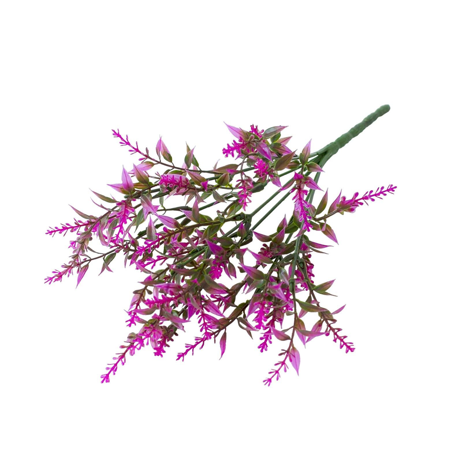 

12 пучков искусственных цветов лаванды, растения с 7 гибкими стеблями, 14-дюймовые устойчивые к ультрафиолетовому излучению искусственные уличные пластиковые растения