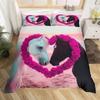 Boys Girls Horse Bedding Set Full SizeGalloping Horse Duvet Cover Western Farmhouse Comforter Cover Wild Animal Bedspread Cover