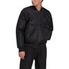adidas Chaqueta con cremallera y cuello de béisbol reversible de color liso Trefoil Originals para hombre, color negro HK2760