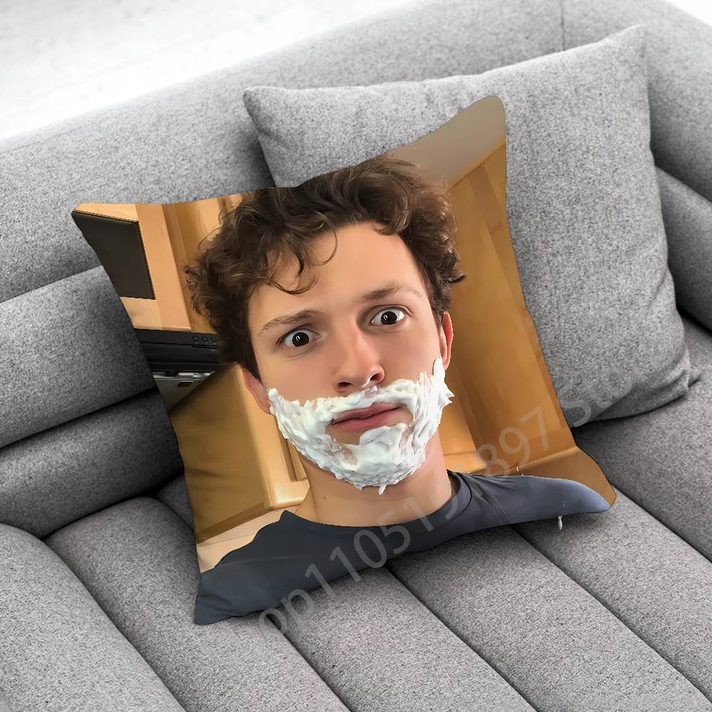 English Actor T-Tom Holland Throw Pillow Case For 30Cm 40Cm 45*45Cm 50Cm 55Cm Square Sofa Pillowcase Shell