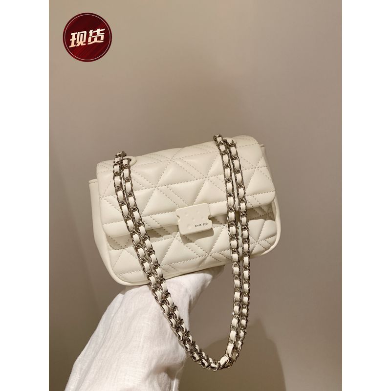 

South Style Chio2nd Original Design Sea Salt Nougat Pastry Small Bag Female Summer Quilted Chain Messenger Bag Beige