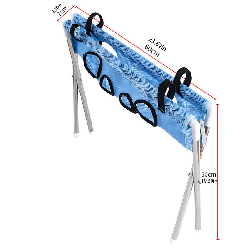 Foldable Pet Shower Holder Anti-Scratch Pet Grooming Hammock Table Adjustable Support Frame Detachable Pet Bathing Station Rack