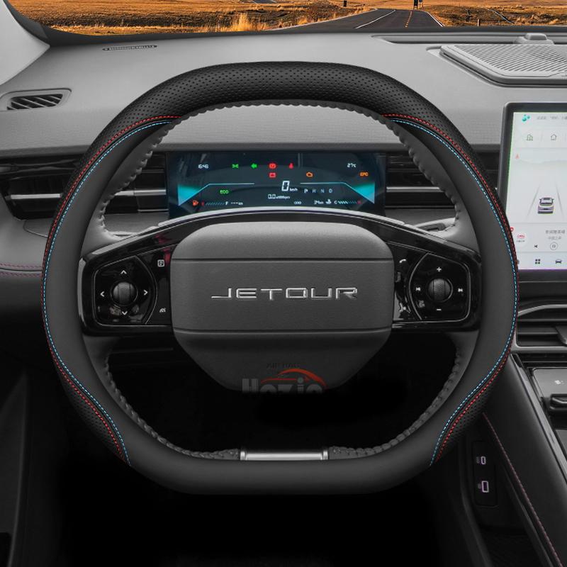 Leather Car Steering Wheel Cover for Jetour Dashing  2024 2025 2026 Accessories