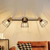 Wall Lamp - NETTLIFE - 3 Adjustable Spots - Black and Gold - 350° Rotatable - E14 Socket