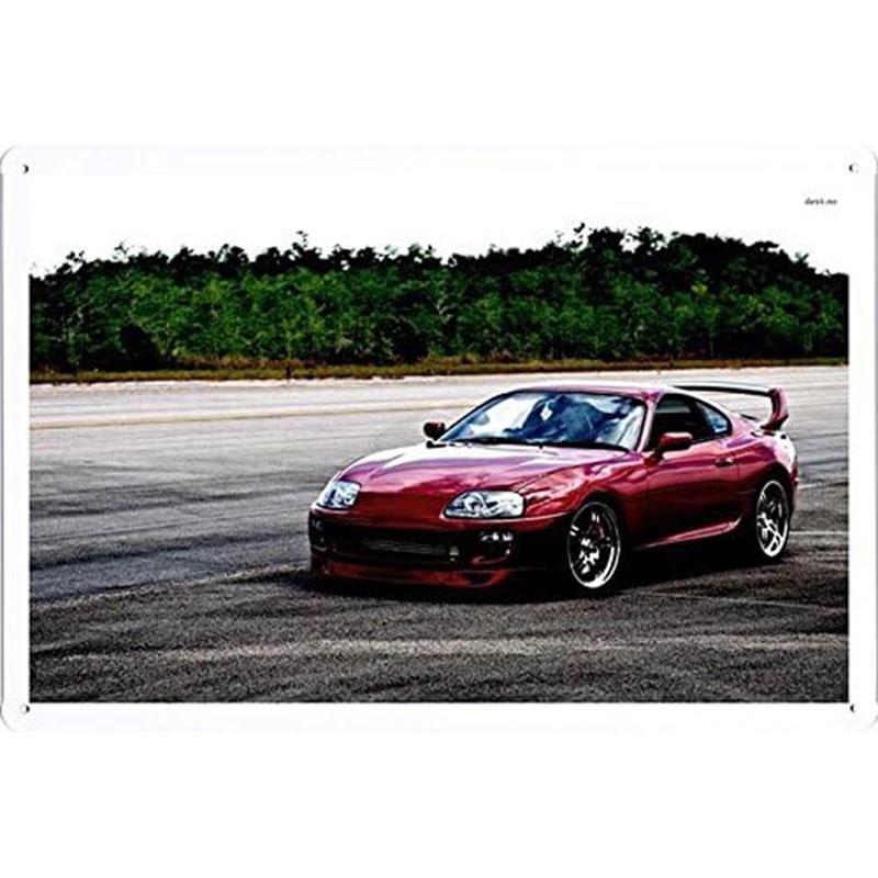Auto Metal Tin Signs Plaque Sports Car Wall Decoration Vintage Art Posters Iron Painting for Man Cave Home Cafe Garage Club Bar