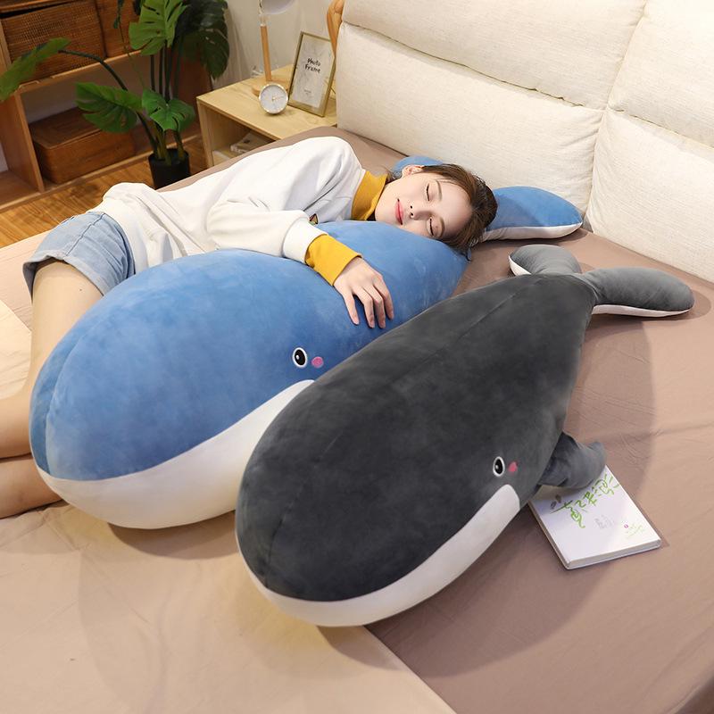 

Cartoon Whale Shark Plush Toy Soft Pillow 50cm 0.2kg сірий колір