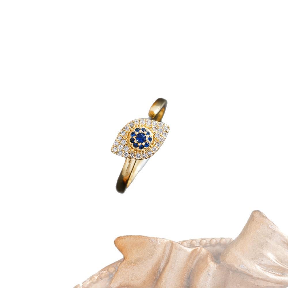 Demon Eye Rotating Blue Eye Adjustable Women's Anxiety Relief Ring