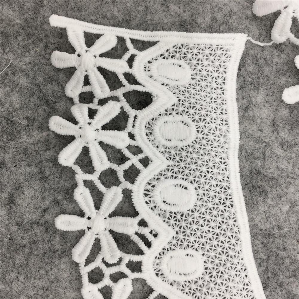 High quality Lace fabric White milk fiber Laces collar Baby hair bands Embroidery Craft materials Dress Needlework Accessories