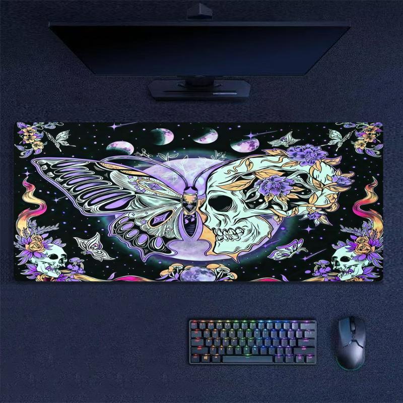 Gothic Moth Color Mouse Pad Large Gaming Table Cushion Non-slip Laptop Tablet Big Mousepad XXL Mat Mini PC Playmat With Lock edge