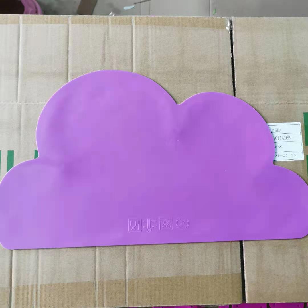 

Детский силиконовый коврик-облако - нескользящий, термостойкий, подходит для детей и домашних животных темно-фиолетового