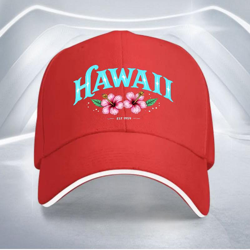

Бейсболка с цветком гибискуса Гавайев, регулируемая, полиэстер, snapback, повседневная, для пляжного отдыха, унисекс One Size