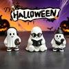 Whimsical Ghost Statue for Display Cute Halloween Figurine, Holding Coffee/Book/Record Resin Statue, Desktop Ornaments Spooky Tabletop Ornament