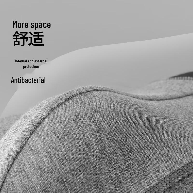 Qipilangg Men's Antibacterial Cotton-Spandex Boxer Briefs (3-Pack)