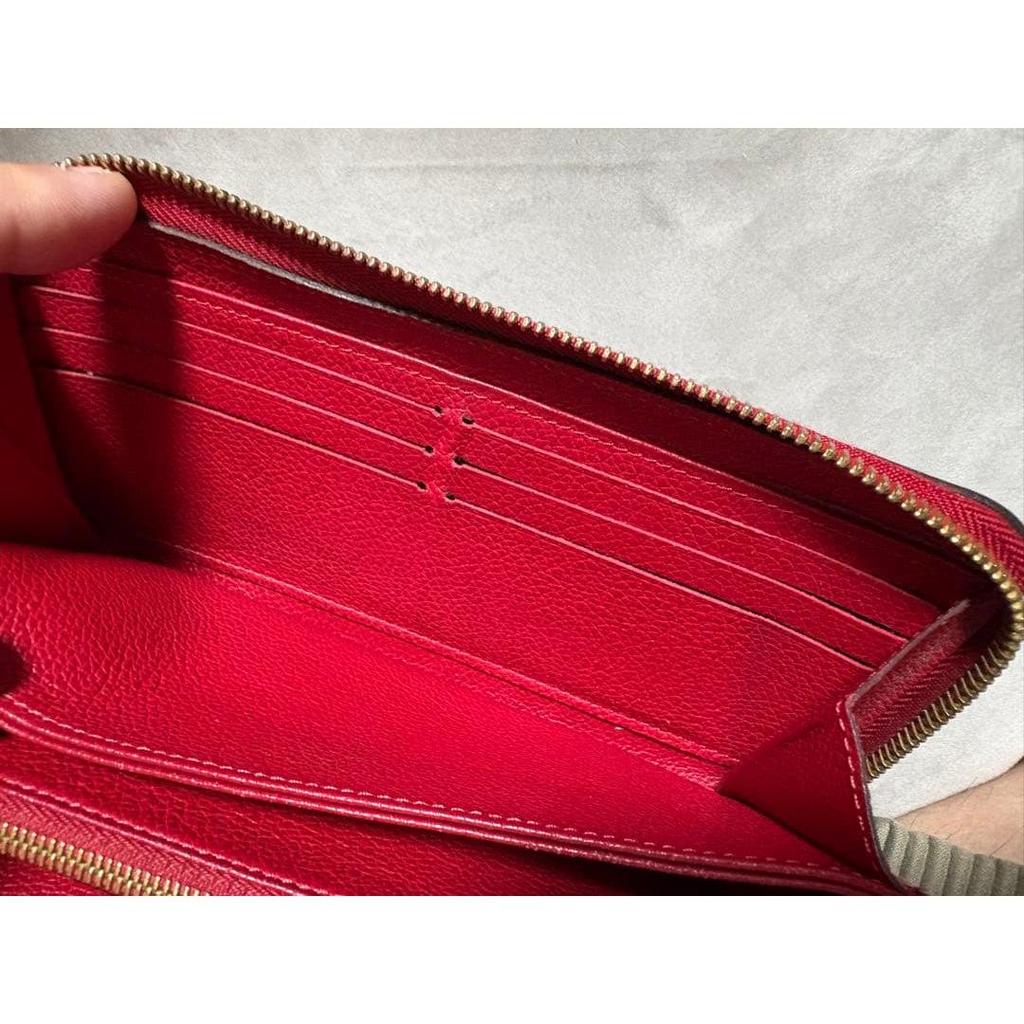 Used LOUIS VUITTON Monogram Empreinte Long Wallet Red