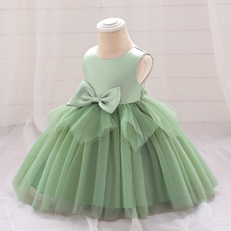 Baby Girls Princess Dress Bowknot Birthday Party Gown Toddler Formal Wear