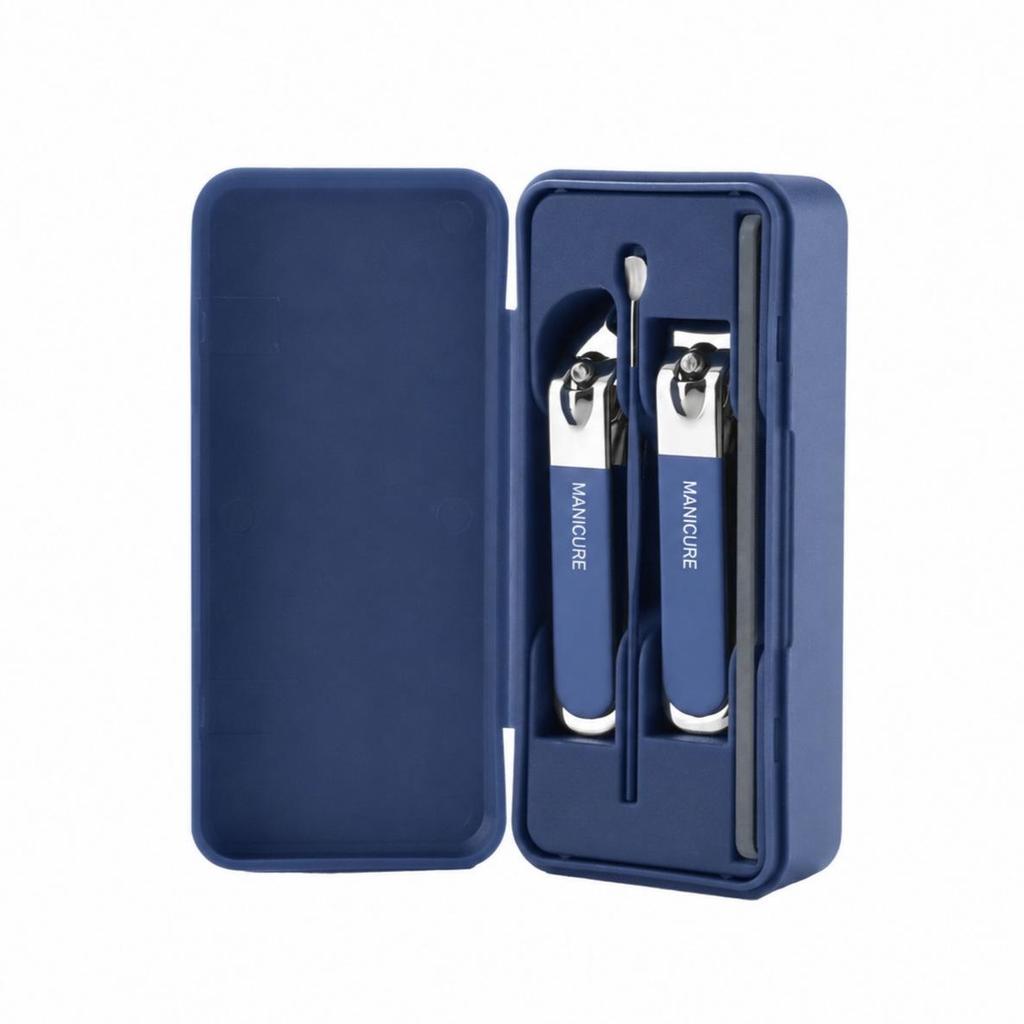 Luxury 5-Piece White Nail Clipper Set with Logo - Manicure & Pedicure Tools Available
