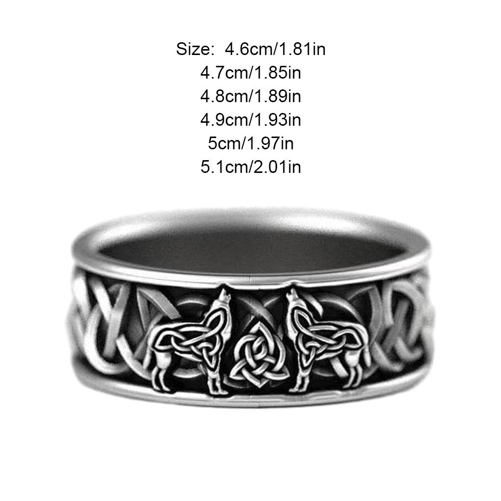 Alloy Fashionable Wolf Men Ring Statement Ring Accessories Vintage Metal Rings Wolf Ring For Men