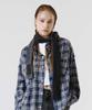 SLOW RECORD HOUSE 2-Way Knit Scarf_Charcoal