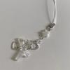 Trendy Alloy Flower Beaded Phone Chain Acrylic Beading Sparkling Phone Chain Bag Decoration Pendant