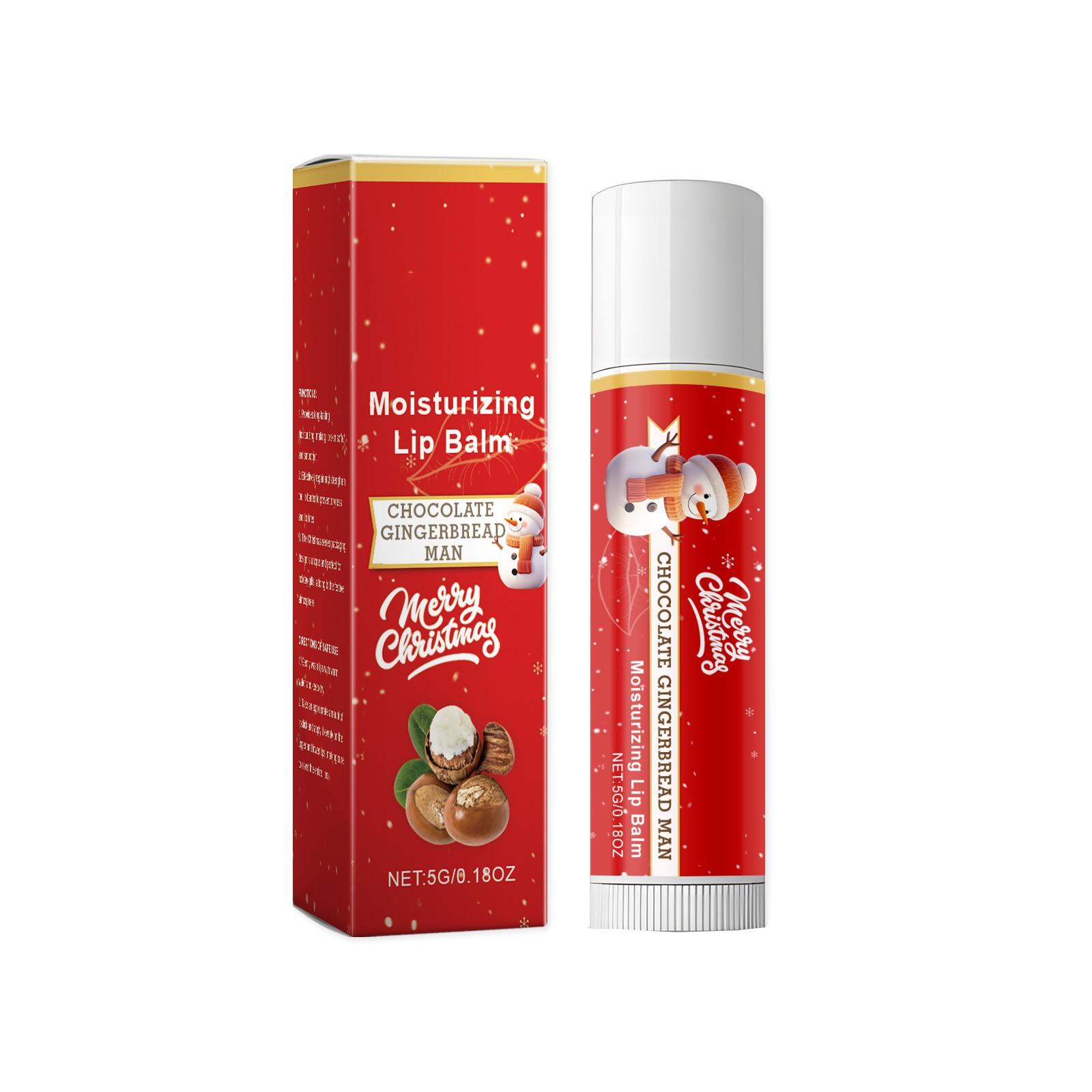 

Помада рождественской серии Нежная увлажняющая питательная помада для губ Уход за кожей губ Бальзам для губ One Size красный