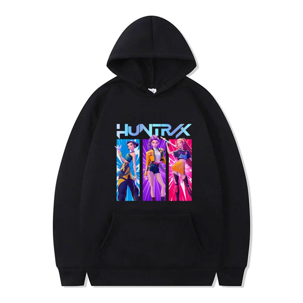 Kpop Demon Hunters Rumi Mira Zoey Graphic Hoodie Male Fashion Casual Fleece Pullover Men Women Vintage Oversized Hoodies