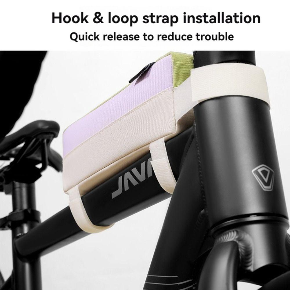 

Lightweight Bike Top Tube Bag Waterproof Bicycle Frame Bag Portable MTB Road Bike Bag Cycling фіолетовий