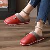 Solid Color Home Warm Slippers, Soft Sole Platform Closed Toe Fluffy Shoes, Non-slip Bedroom Plush Shoes