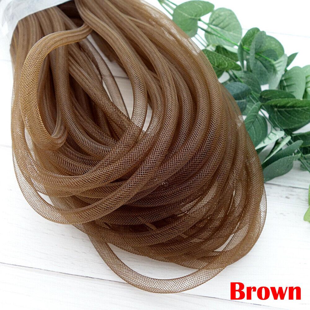 10M Mesh Tube Ribbon Tubing Hair Design Christmas Holiday Wreath Crafts Tubular Horsehair Crinoline Tube Crin net accessories