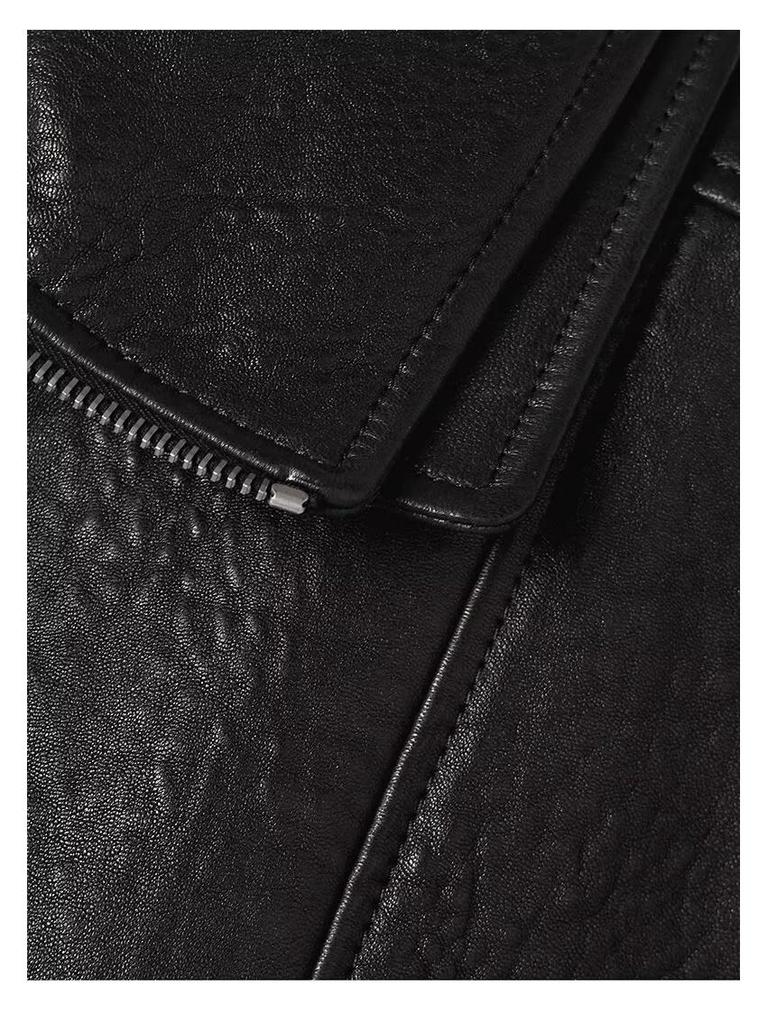 Herren Retro PU Leder Motorradjacke: Strapazierfähiger, trendiger Herbststil, lässig cooler Mantel.