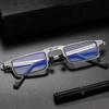 Metal Round Square Portable Folding Reading Glasses Women Men Anti Blue Light Eyewear Presbyopia Eyeglasses Diopter +1.0 To +4.0