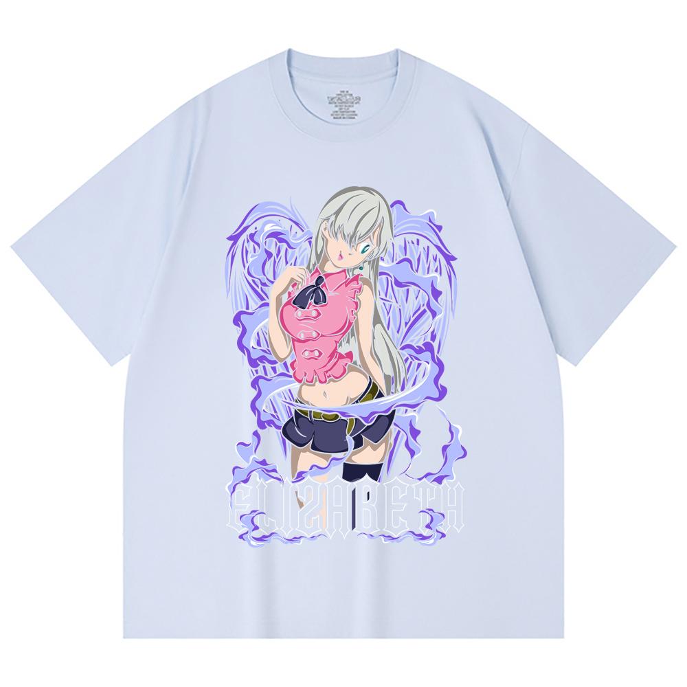 230 Gsm 100% Cotton Seven Deadly Sins V3 Elizabeth Print Unisex Heavy Cotton T Shirt