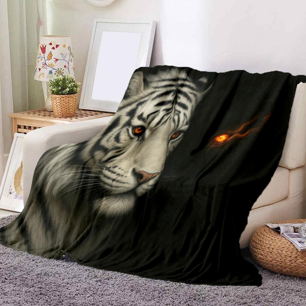 1 ks Flanelová deka s kresleným potiskem, Vysoce kvalitní, Pohodlná pro všechna roční období, Domácí dekorace, Teplo a pohodlí, Perfektní jako vánoční dárek k narozeninám