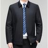 New Men's Jacket Spring and Autumn Jacket Middle-aged High-end Business Casual Jacket Dad Lapel Top