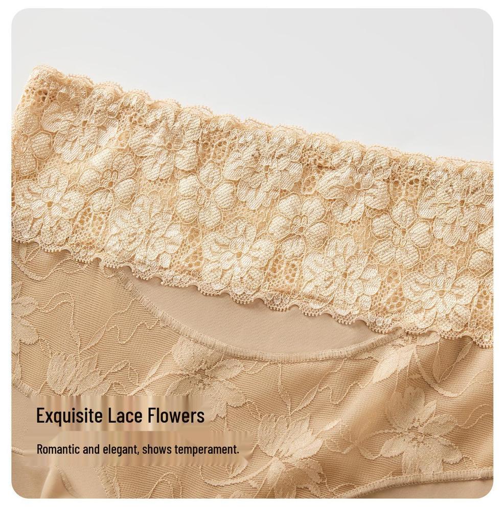 Women's High-Waisted Tummy Control and Butt Lifting Shaping Pants with Lace