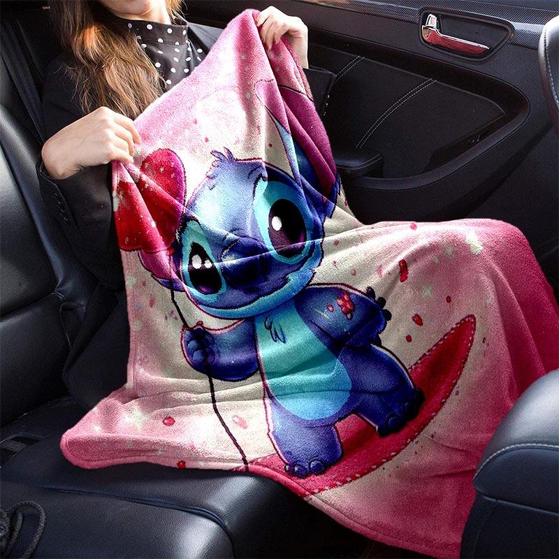 1pc Stitch Printing Blanket - Soft, All-Season Throw for Office Blanket, Personalized Gift with Adorable Cartoon Design